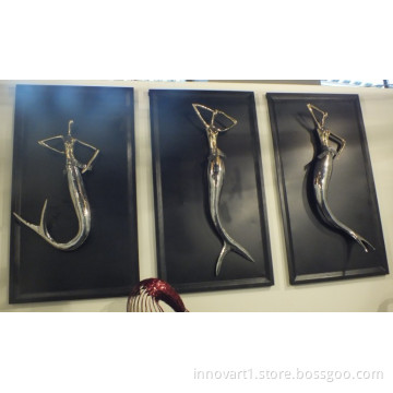 decorative metal stainless steel wall sculpture